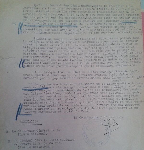 1941 : visite de Pétain à St-Étienne